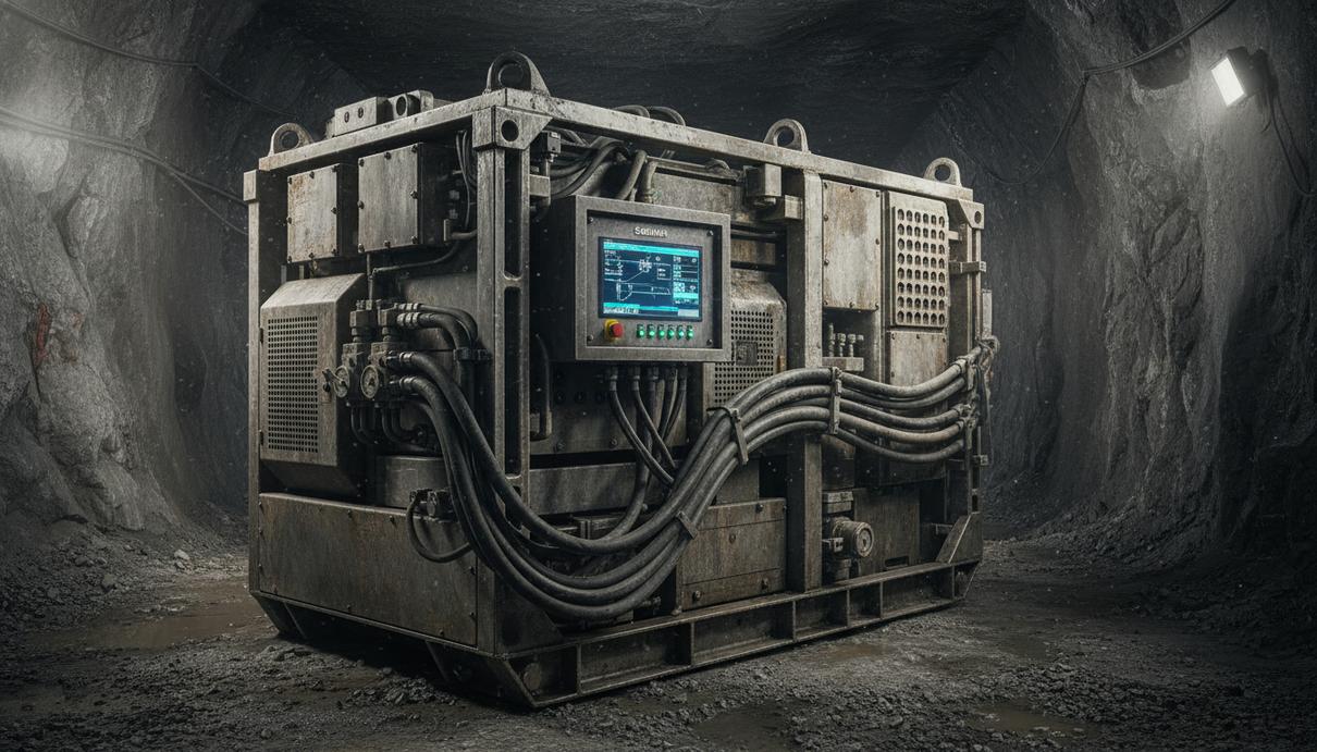 Автоматическая насосная установка для закачки полимерных смол в темном шахтном туннеле