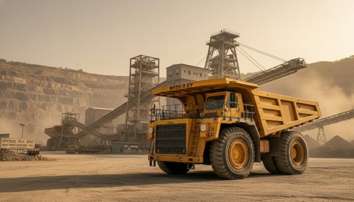 BEML представила первый индийский электрический карьерный самосвал BH35-2 EV