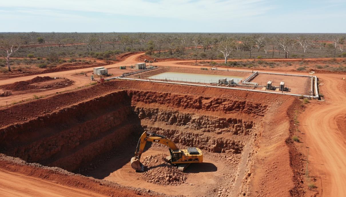 Core Lithium выбрала подрядчика для подземных работ на проекте Finniss Промышленная площадка наклонного съезда подземного рудника в красных грунтах Австралии