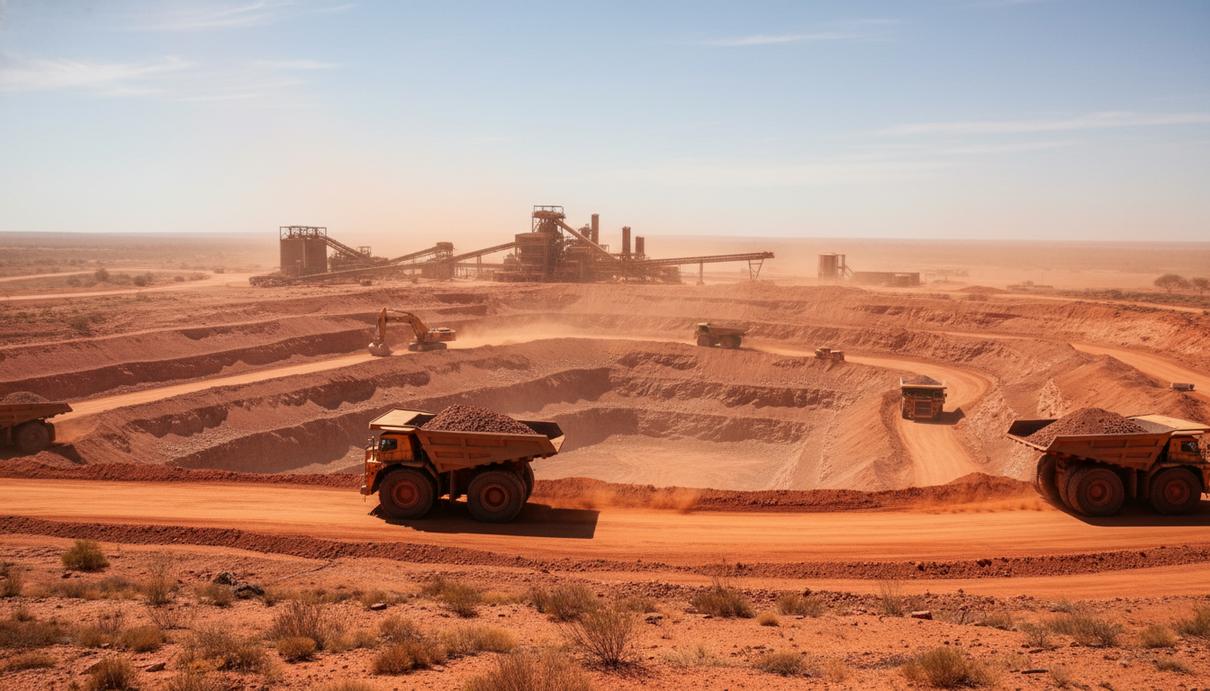 Mineral Resources возобновляет работу литиевого рудника Bald Hill в Австралии Открытый карьер литиевого рудника в Западной Австралии с промышленными постройками и горной техникой