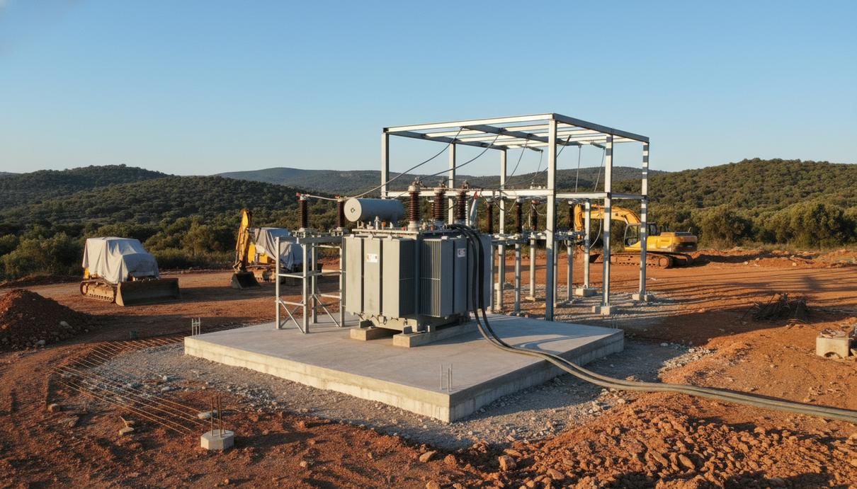 Savannah Resources скорректировала график развития литиевого проекта Barroso Промышленный трансформатор на строительной площадке будущего литиевого рудника в Португалии