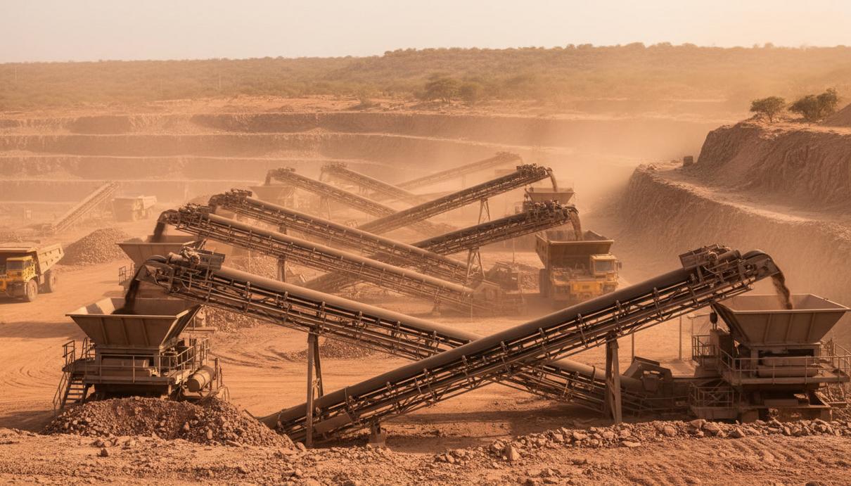 Martin Engineering расширит присутствие в Гане через местного партнера Промышленная конвейерная система для транспортировки руды на открытом карьере в Западной Африке.